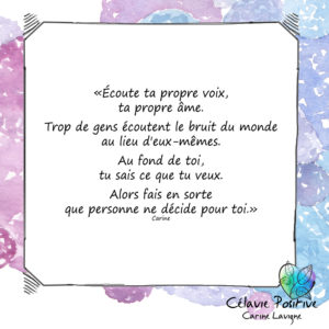 CESSER D'ECOUTER LES AUTRES
