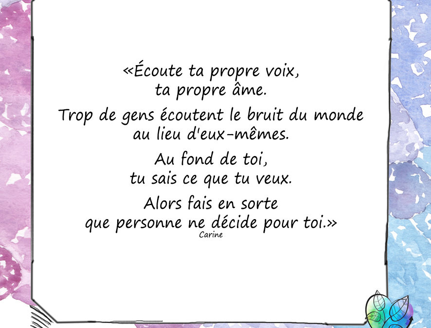 CESSER D’ECOUTER LES AUTRES
