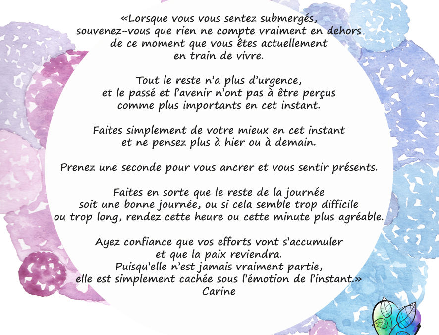RIEN N’EST PLUS IMPORTANT QUE CET INSTANT