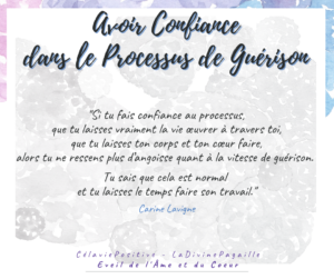 LE PROCESSUS DE GUERISON