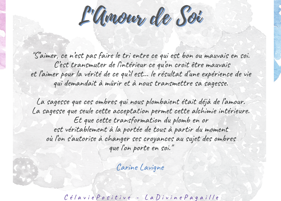 L’AMOUR DE SOI