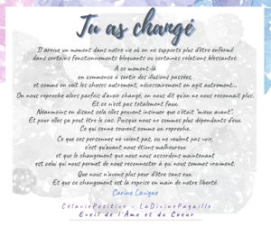 TU AS CHANGÉ