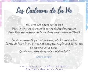 LES CADEAUX DE LA VIE
