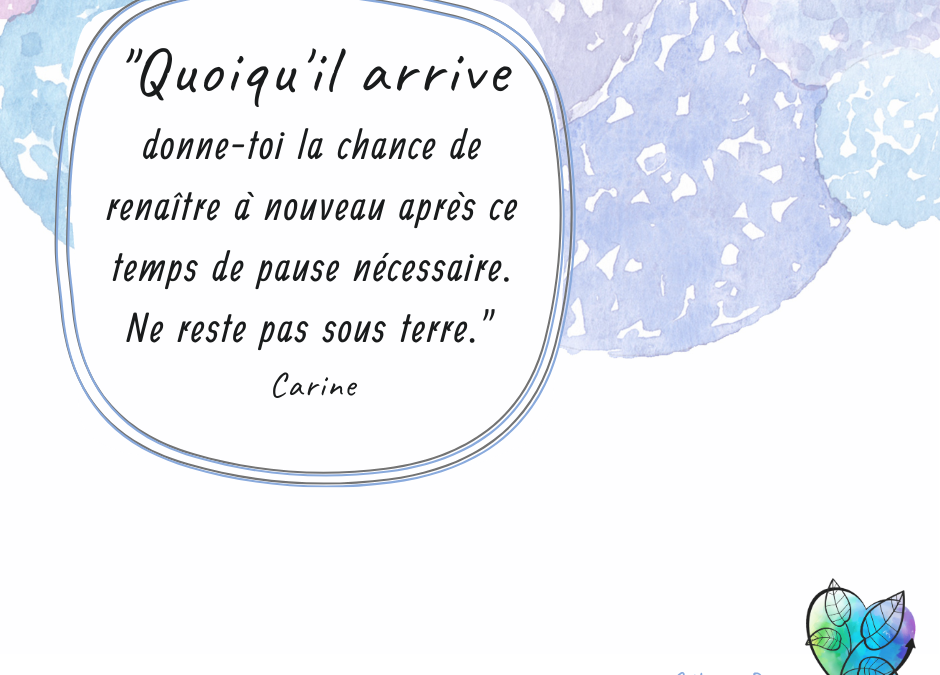 SE METTRE EN PAUSE AVANT DE REPARTIR
