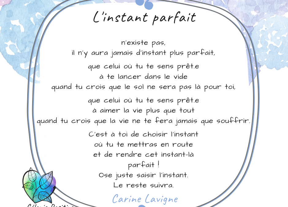 L’INSTANT PARFAIT